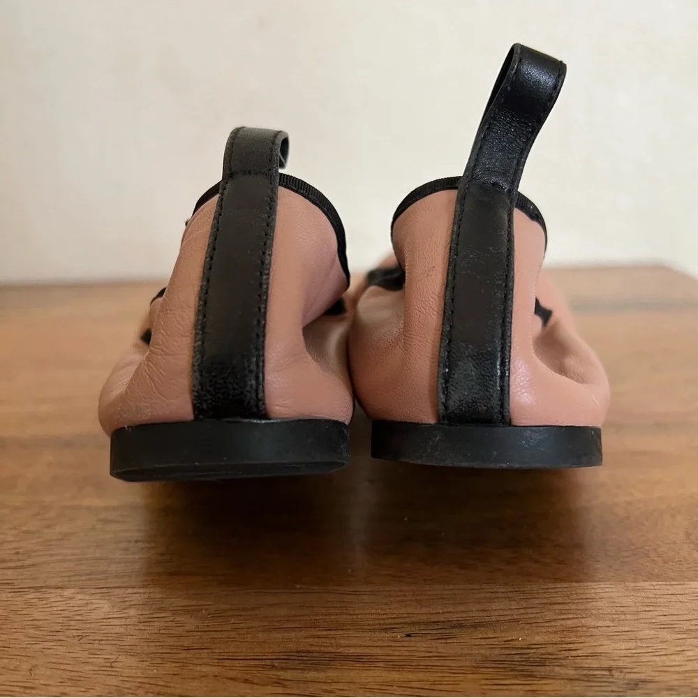 Tory Burch SOFT SCRUNCH BALLET Flat
NAPPA LEATHER GROSSGRAIN 
MEADOWSWEET Sz 8.5 - Picture 6 of 12